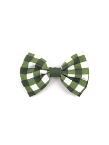 Traditional Green Gingham XMAS Bow