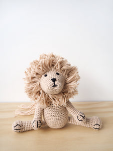 Lion Organic Crochet Squeaky Toy